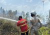 Gerak Cepat Polisi, Damkar dan Warga Cegah Kebakaran Lahan Meluas