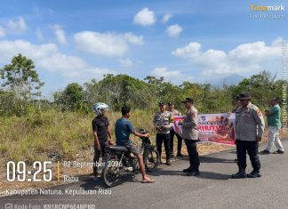 Cegah Karhutla, Polsek Bunguran Timur Perkuat Patroli dan Edukasi Masyarakat