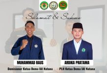 Estafet Kepemimpinan DEMA IAI Natuna Berlanjut, Ardika Pratama Resmi Jadi PLH Ketua DEMA Periode 2025–2026