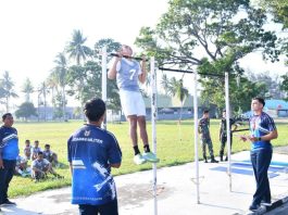 Casis Tamtama PK TNI AU Ikuti Tes Samapta A, B, dan C di Lanud Raden Sadjad Natuna