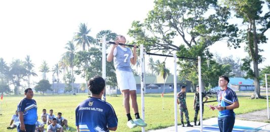 Casis Tamtama PK TNI AU Ikuti Tes Samapta A, B, dan C di Lanud Raden Sadjad Natuna