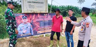 Polsek Banda Alam Bersama Koramil 18 Perkuat Pencegahan Karhutla
