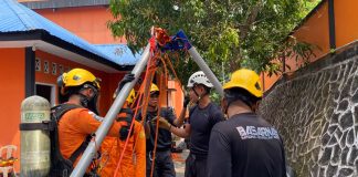 Asah Kesiapsiagaan, Kantor SAR Natuna Latih Rescuer Hadapi Evakuasi dari Sumur