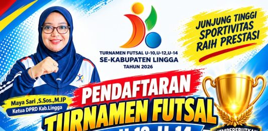 48 Tim Siap Berlaga, Futsal Piala Ketua DPRD Lingga Digelar Oktober 2026