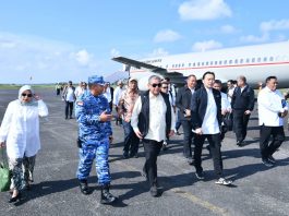 Danlanud Raden Sadjad Sambut Ketua MPR RI di Natuna, Dukung Kunjungan Kerja Perbatasan