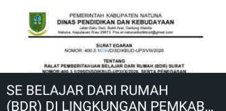 Kabut Asap Memburuk, Sekolah di 13 Kecamatan Natuna Beralih ke BDR Mulai 7 September