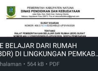 Kabut Asap Memburuk, Sekolah di 13 Kecamatan Natuna Beralih ke BDR Mulai 7 September