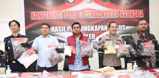 Ditresnarkoba Polda Kepri Musnahkan Barang Bukti 26 Perkara Narkotika, Selamatkan 56.384 Jiwa