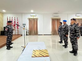 Perkuat Tugas Pertahanan di Natuna, Danlanal Ranai Kukuhkan Tiga Pejabat Strategis