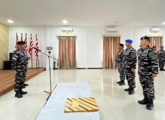 Perkuat Tugas Pertahanan di Natuna, Danlanal Ranai Kukuhkan Tiga Pejabat Strategis