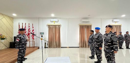 Perkuat Tugas Pertahanan di Natuna, Danlanal Ranai Kukuhkan Tiga Pejabat Strategis