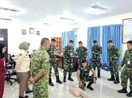 Bakti Kesehatan HUT ke-81 TNI, RSAU Lanud RSA Natuna Gelar Pelatihan Bantuan Hidup Dasar