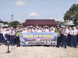 Polantas Karib Police Go To School, Satlantas Polresta Tanjungpinang Sosialisasikan Keselamatan Berlalu Lintas di SMPN 7