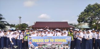 Polantas Karib Police Go To School, Satlantas Polresta Tanjungpinang Sosialisasikan Keselamatan Berlalu Lintas di SMPN 7
