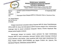 MPR RI Dijadwalkan Kunjungi Natuna, Bahas Isu Perbatasan dan Temui Masyarakat