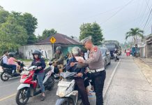 Satlantas Polres Natuna Sosialisasikan Pemutihan Pajak Kendaraan, 1.750 Brosur Disebar