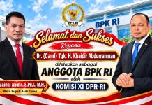 Tgk Khaidir Abdurrahman Jadi Anggota BPK RI, Wabup Aceh Timur Ucapkan Selamat