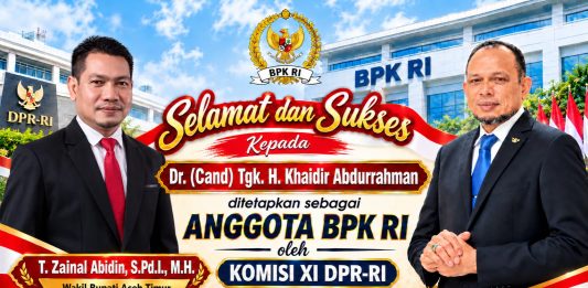 Tgk Khaidir Abdurrahman Jadi Anggota BPK RI, Wabup Aceh Timur Ucapkan Selamat