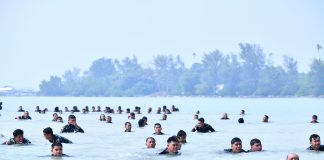 Lintas Medan Prajurit Lanud Raden Sadjad Tempuh Jalur Pantai Natuna