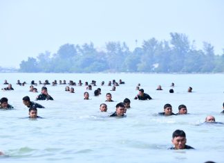 Lintas Medan Prajurit Lanud Raden Sadjad Tempuh Jalur Pantai Natuna