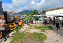Polres Natuna Kembali Bersihkan Pasar Ranai, Pasok 8 Ton Air Bersih untuk Pedagang