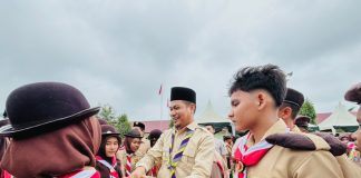 Wabup Aceh Timur Buka Perkemahan Pramuka Penggalang, Diikuti 180 Siswa SMP