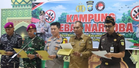 Kapolres Lingga Resmikan Kampung Bebas Narkoba 2026 di Desa Batu Kacang