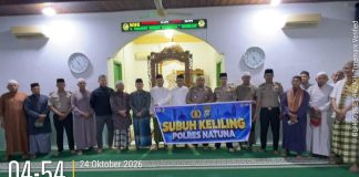 Subuh Keliling, Kapolres Natuna Perkuat Silaturahmi Jaga Kamtibmas