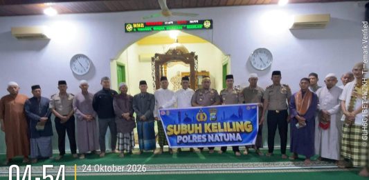 Subuh Keliling, Kapolres Natuna Perkuat Silaturahmi Jaga Kamtibmas