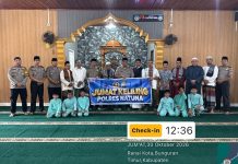 Pererat Silaturahmi dengan Masyarakat, Kapolres Natuna Laksanakan Sholat Jumat Keliling di Masjid Al-Hidayah