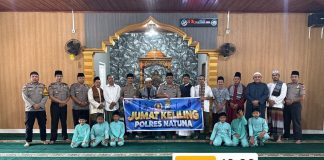 Pererat Silaturahmi dengan Masyarakat, Kapolres Natuna Laksanakan Sholat Jumat Keliling di Masjid Al-Hidayah